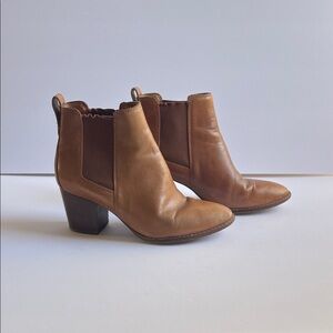 Madewell Tan Leather Ankle Booties